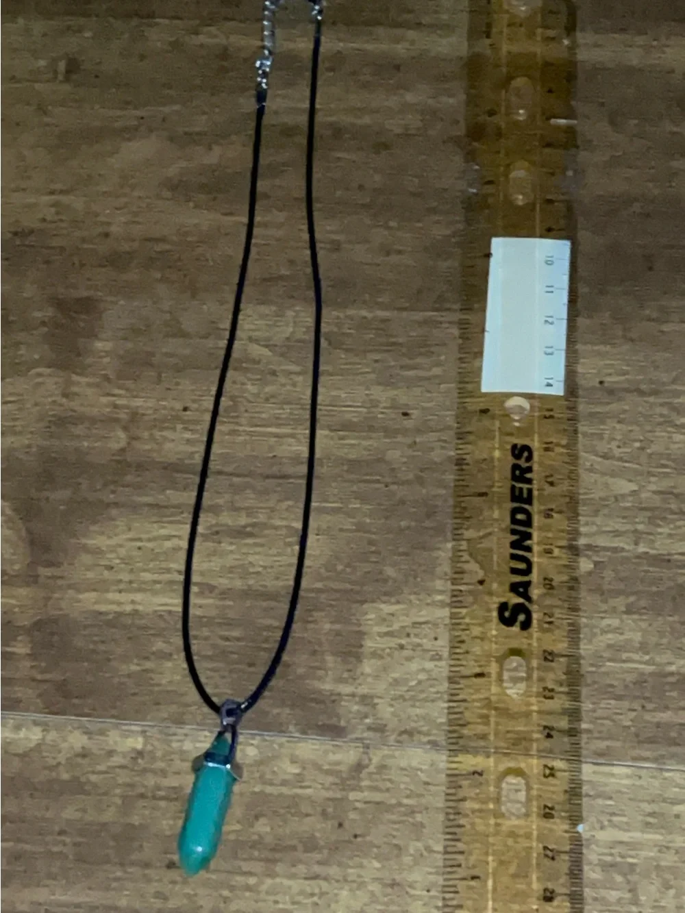 Green Crystal Point Pendant Necklace